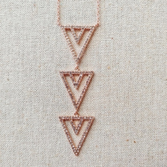 Stella & Dot | Rose Gold Pavé Spear Pendant Necklace - Picture 8 of 8